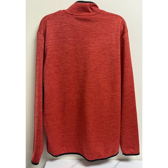 Under Armour Men's 1/4 Zip Pullover Red Heather Long Sleeve Loose Fit Size Large - Picture 2 of 5